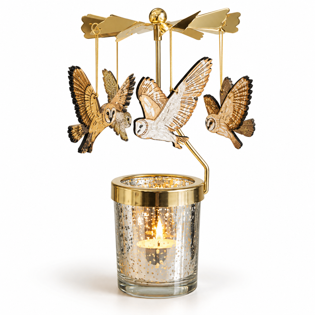 Barn Owl Candle Carousel