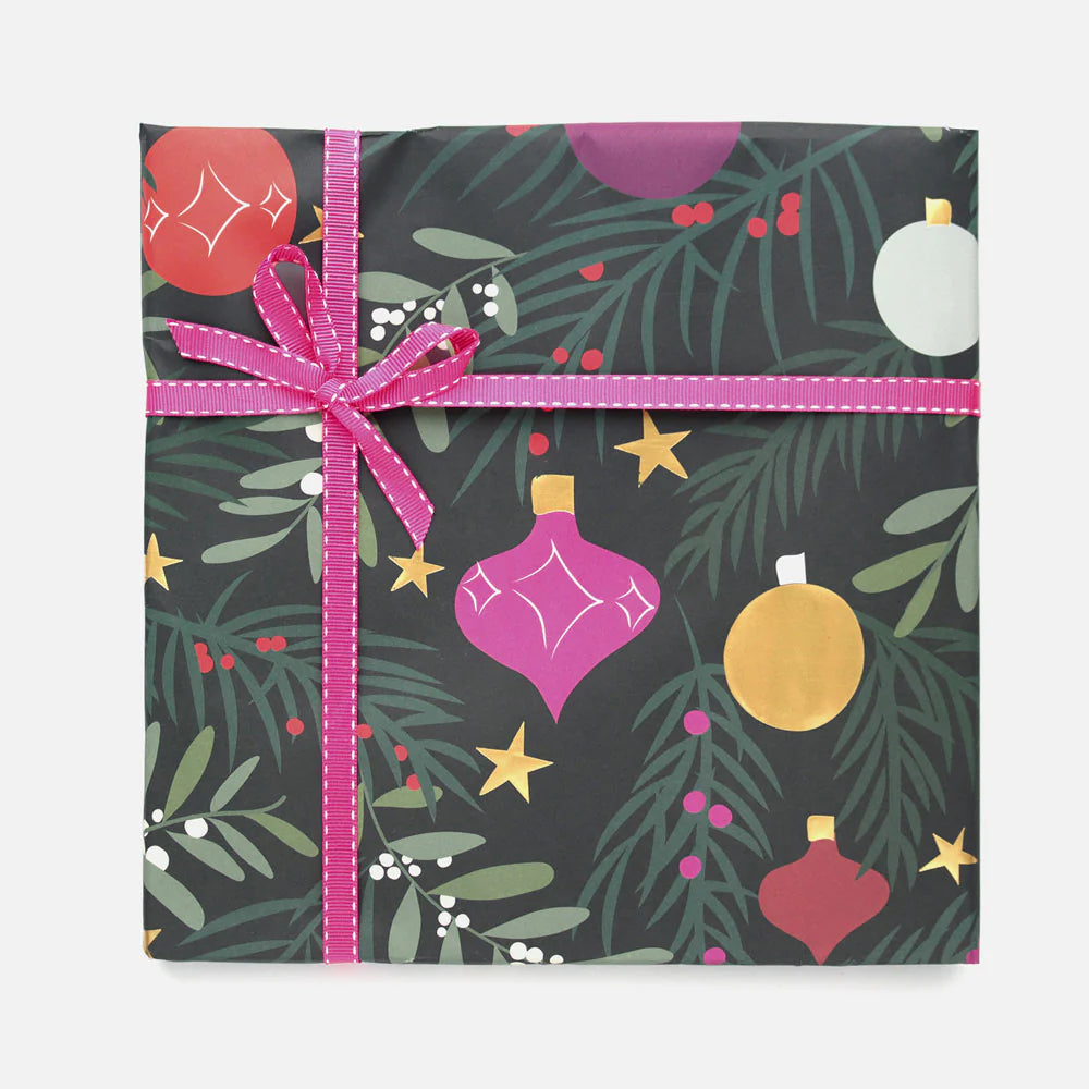 Baubles In Branches Christmas Wrapping Paper