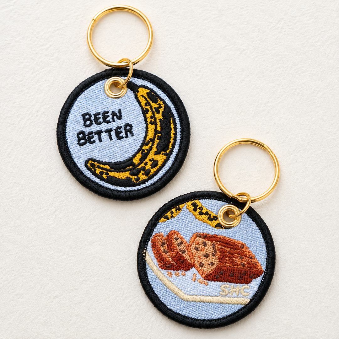 Been Better (Banana Bread) - Embroidered Keychain