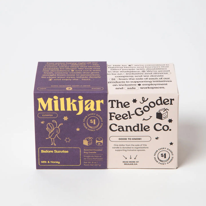 Milk Jar Candle Co Before Sunrise - Milk & Honey Coconut Soy 8oz Candle