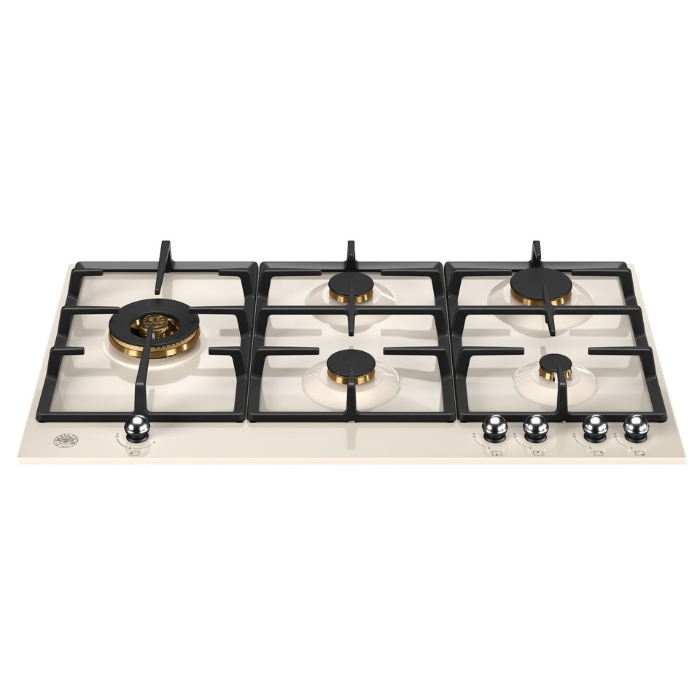 Bertazzoni P905LHERNE Heritage Series 90cm Gas Hob with Lateral Dual Wok