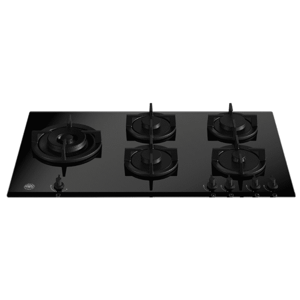 Bertazzoni P905LMODGNE Modern Series 90cm Gas on Glass Hob with Lateral Wok