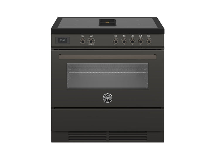 Bertazzoni air tec induction range cooker in carbonio