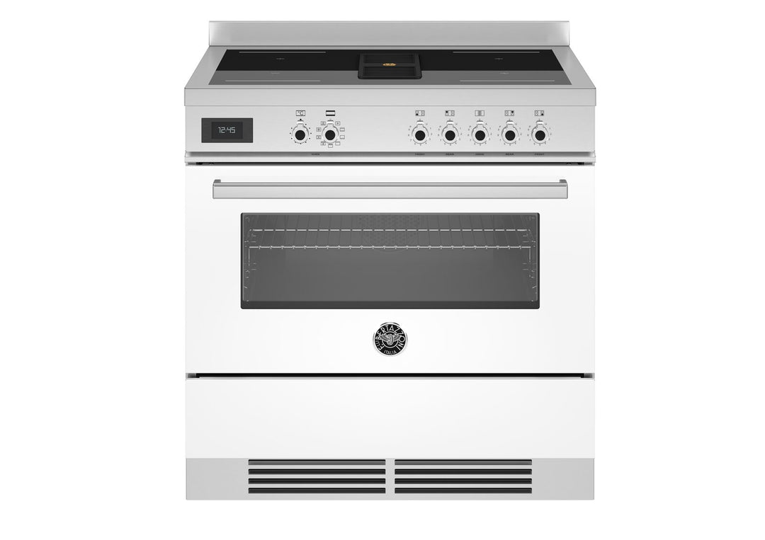 Bertazzoni air tec induction range cooker in white