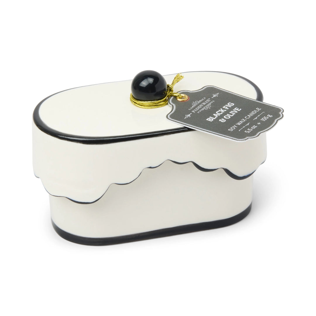 Cherie Black Fig & Olive Ceramic Dish Candle