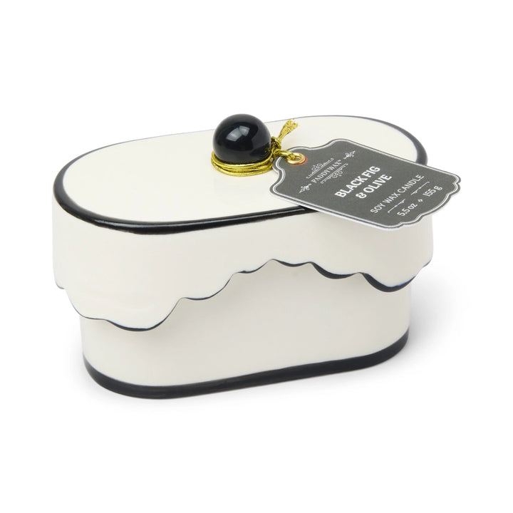 Cherie Black Fig & Olive Ceramic Dish Candle