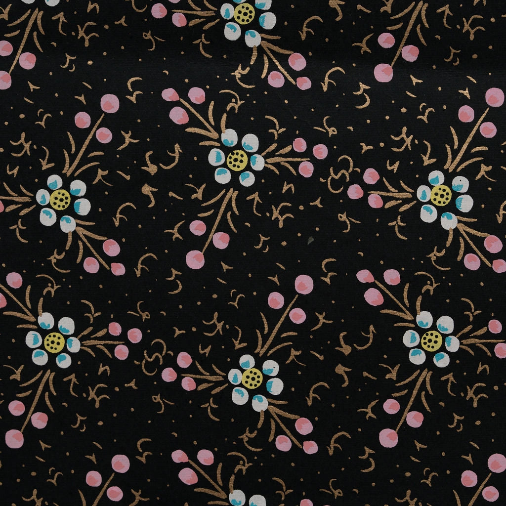 Black Recycled Floral Paper Gift Bag - 3 Sizes