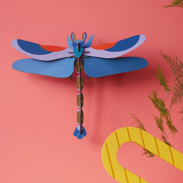 Blue & Red Dragonfly 3D Model Kit