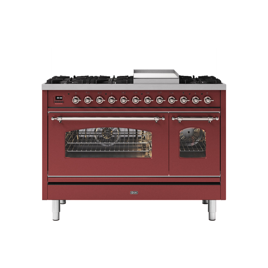 ILVE Milano 120cm - Double Oven -  6 Gas Burners & Frytop