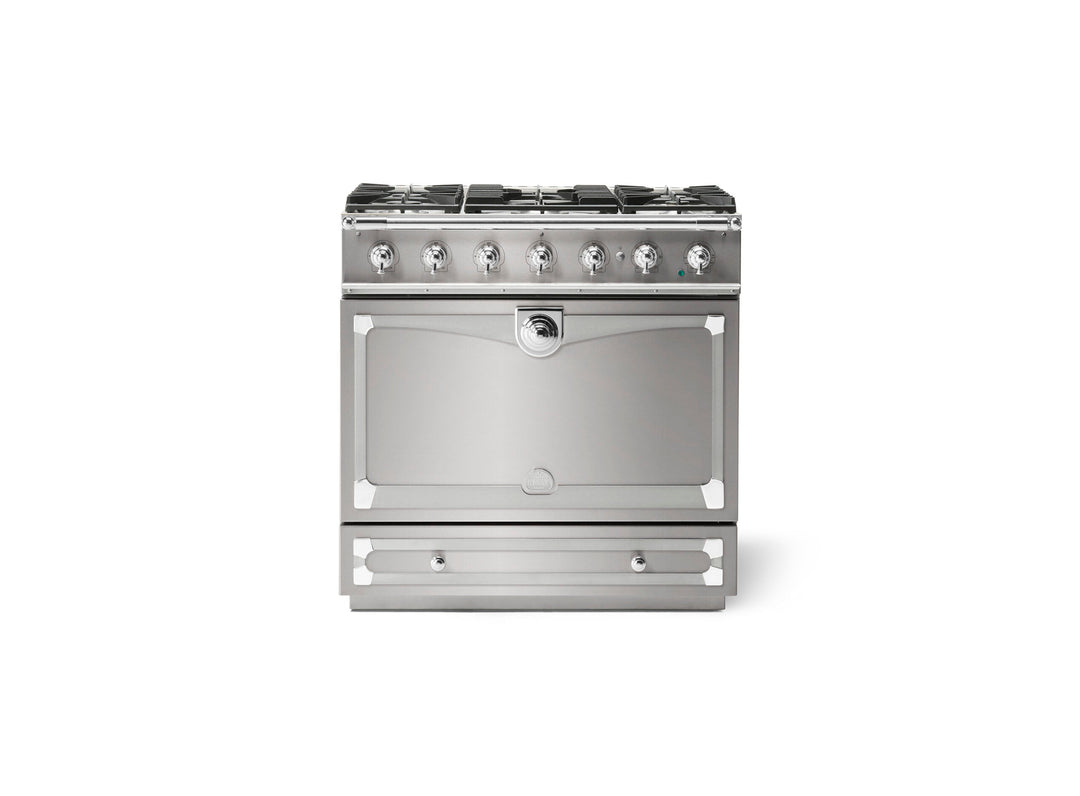 La Cornue CornuFé 90 Albertine Dual Fuel Range Cooker – Stainless Steel