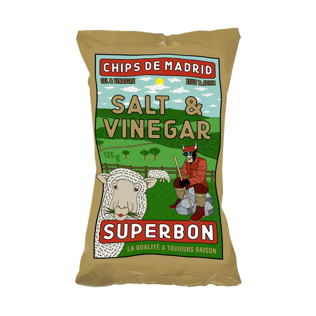 Superbon Salt & Vinegar Crisps 125g