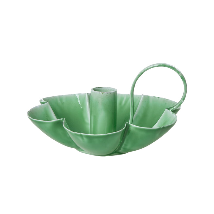 Green Frill Candle Holder