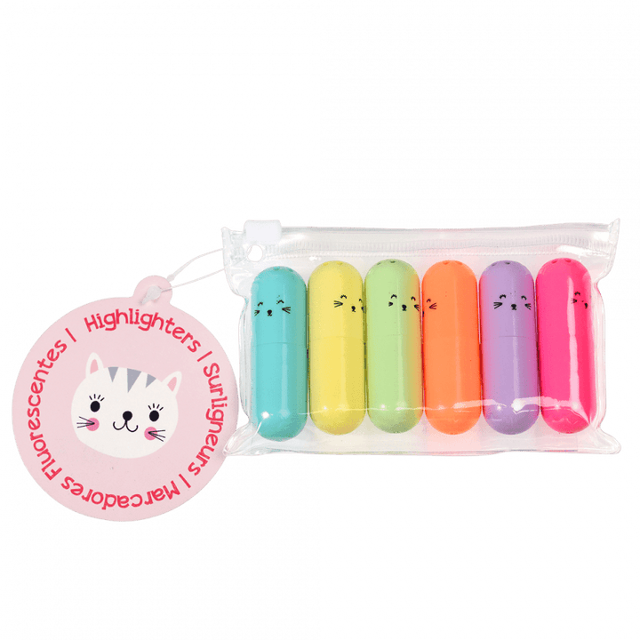 Pack of 6 Cat Highlighters
