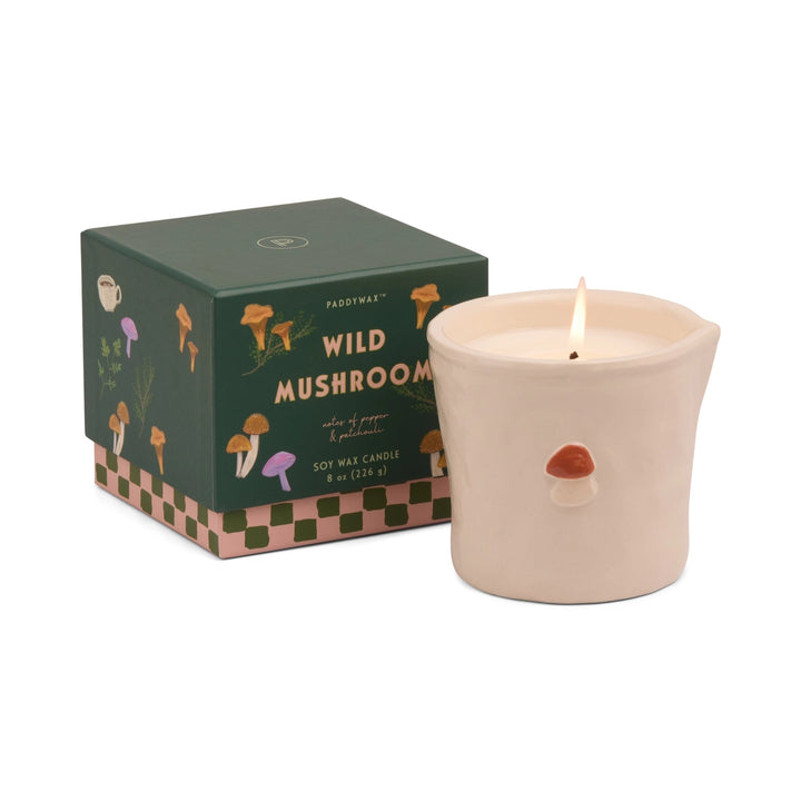Wild Mushroom Ceramic Candle