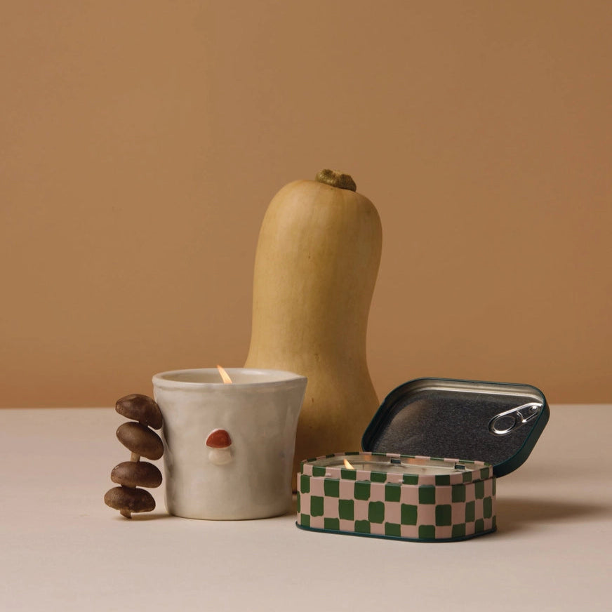 Wild Mushroom Ceramic Candle