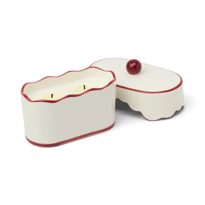 Cherie French Linen & Orris Ceramic Dish Candle