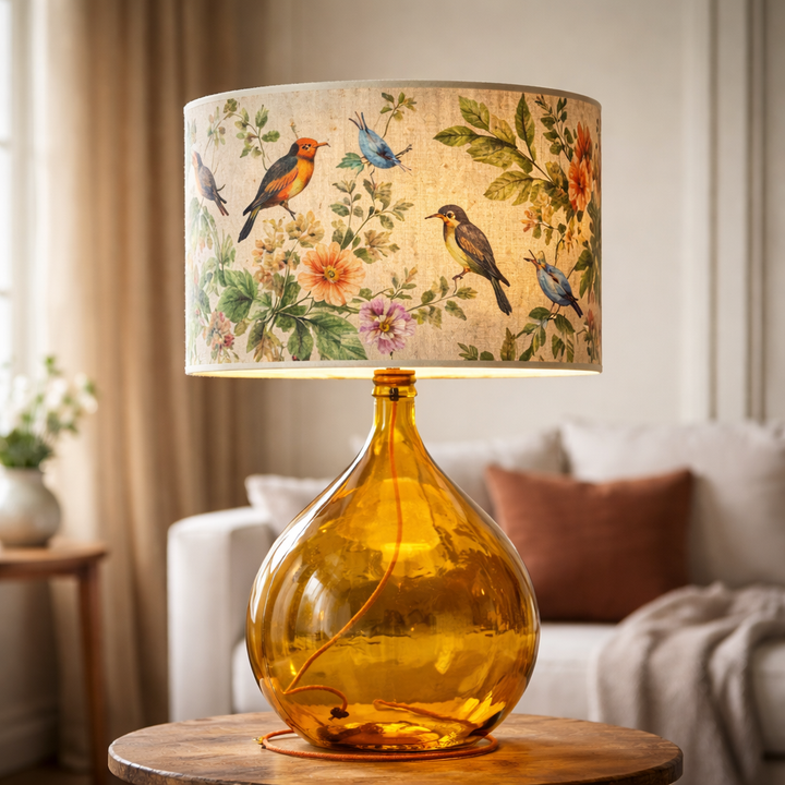 Ochre Recycled Glass Large Lamp