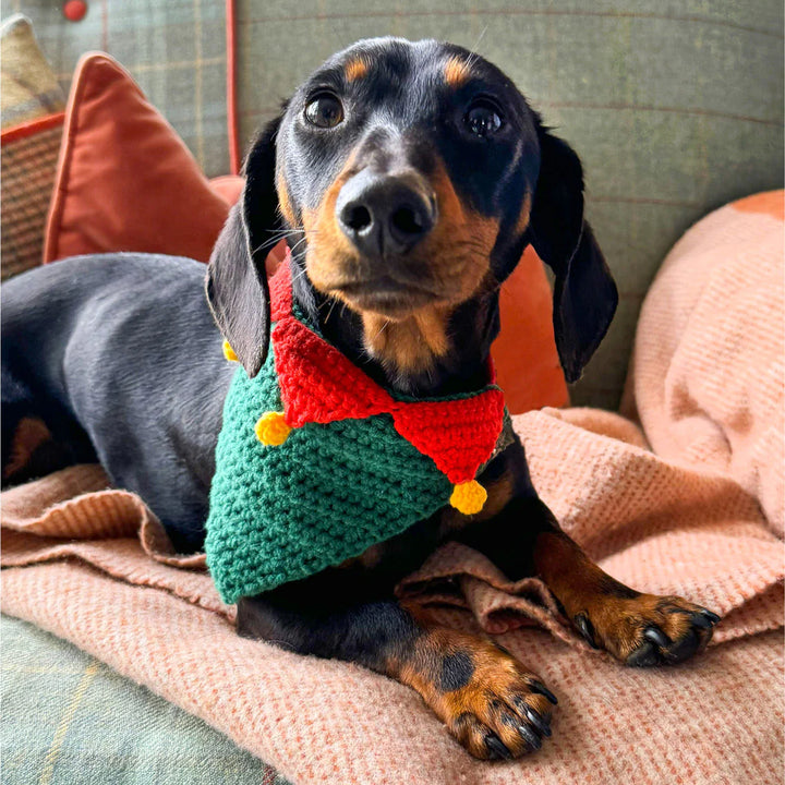 Crochet Christmas Santa Bandana