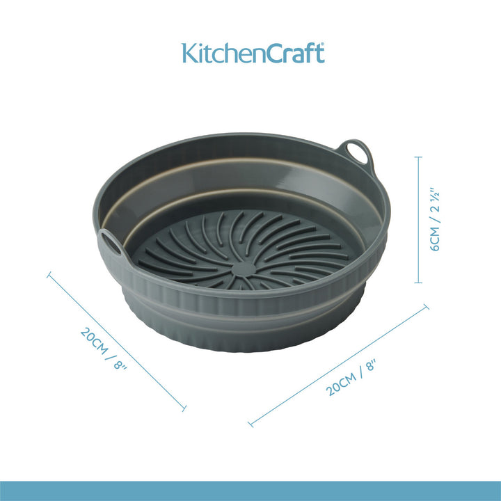Collapsible Round Air-Fryer Silicone Liner