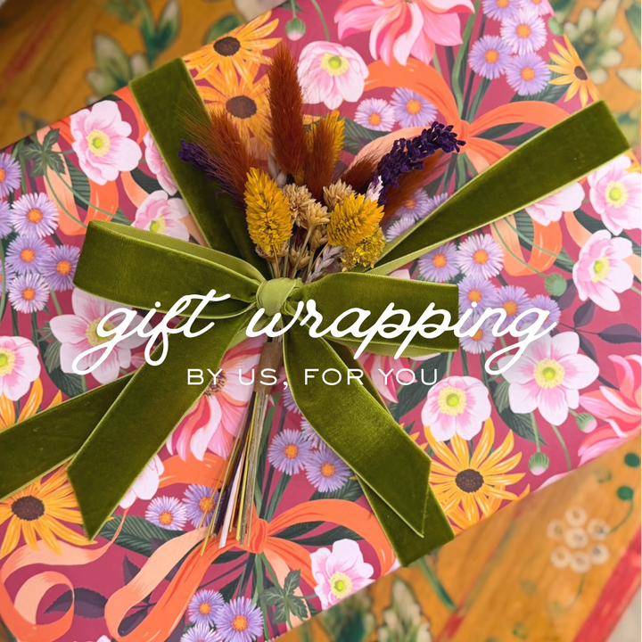 Luxury Gift Wrap with Ribbon & Flowers