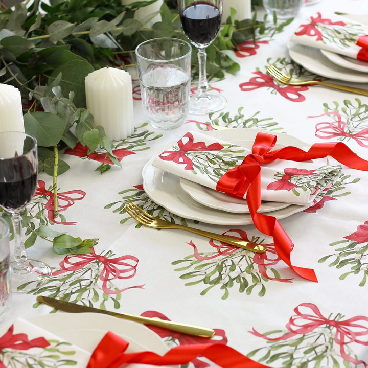 Mistletoe Bows Napkin Set of 2