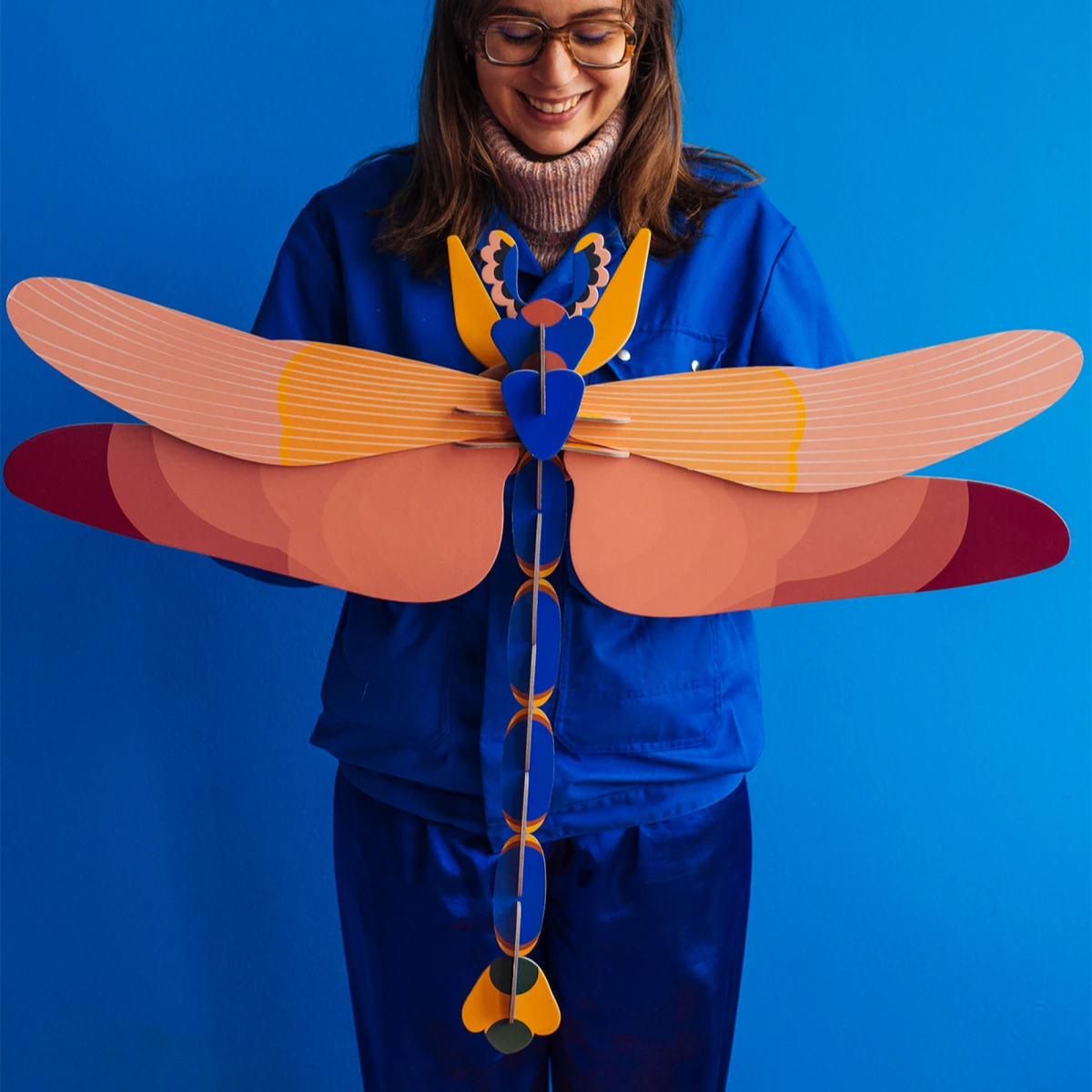 Deluxe Pink Dragonfly 3D Model Kit | Craft and Teen Gifts | Quince & Cook