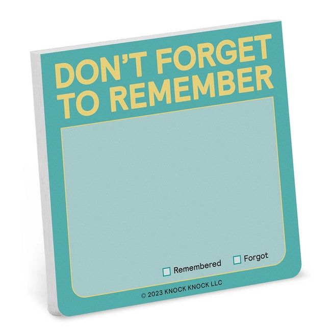 Don't Forget To Remember Sticky Notes
