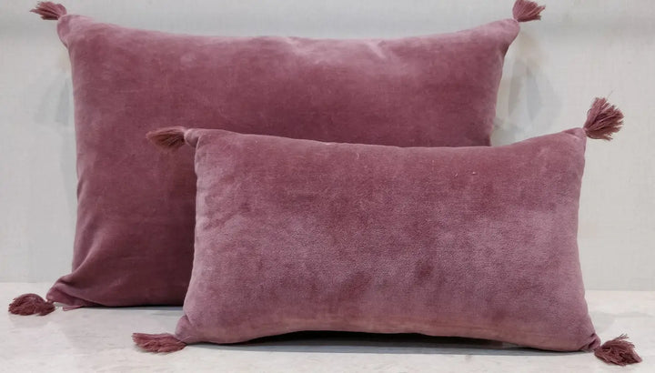Velvet Cushion with Tassels