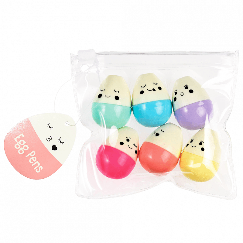 Pack of 6 Emoji Egg Pens