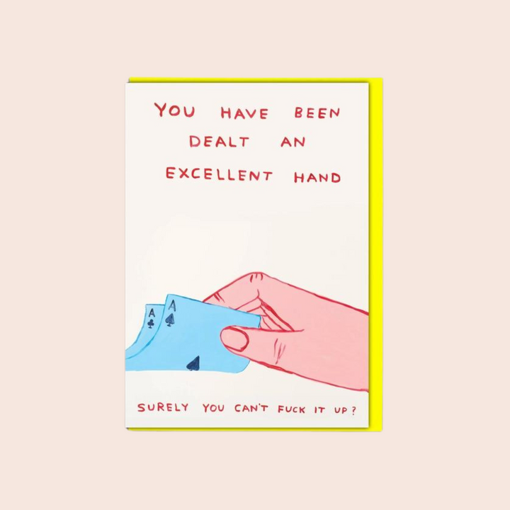Excellent Hand Greeting Card