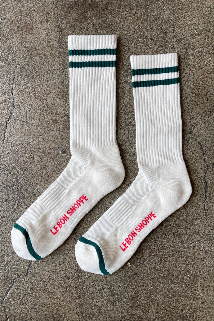Boyfriend Socks in White