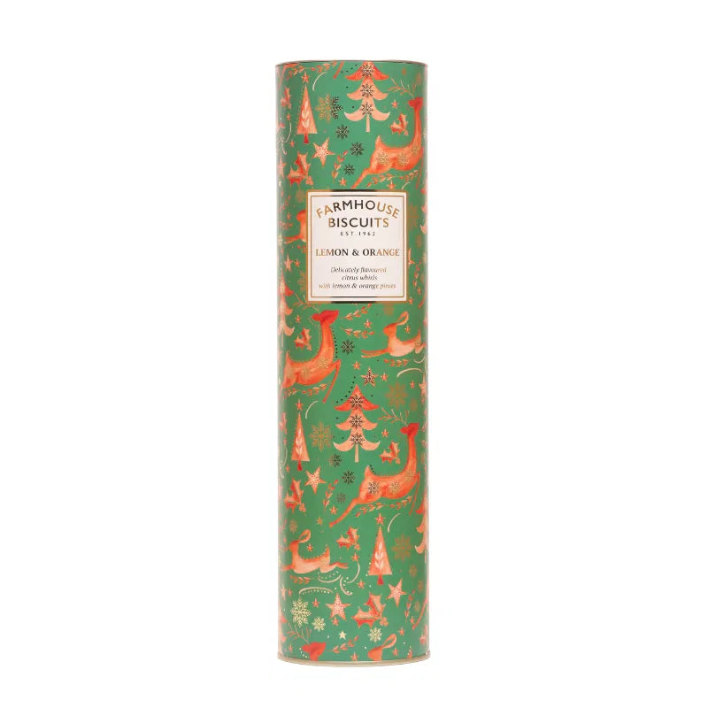 Lemon & Orange Biscuits in Tin Tube - Winter Animals