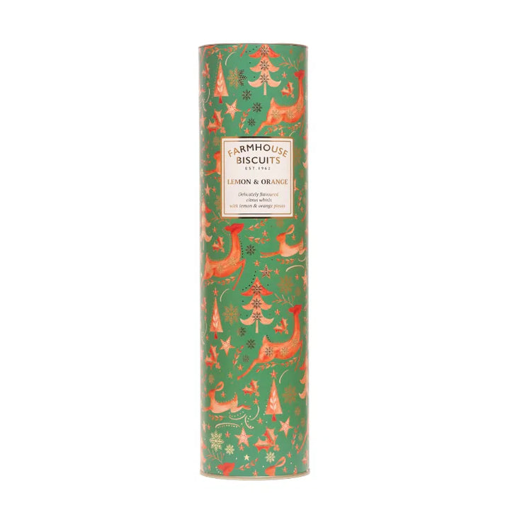Lemon & Orange Biscuits in Tin Tube - Winter Animals