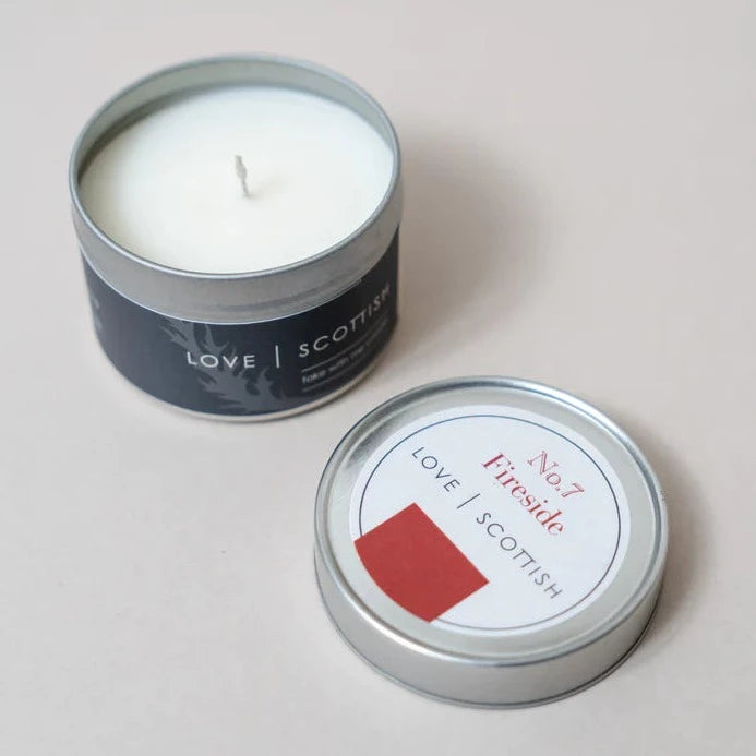 Fireside Natural Wax Candle Tin