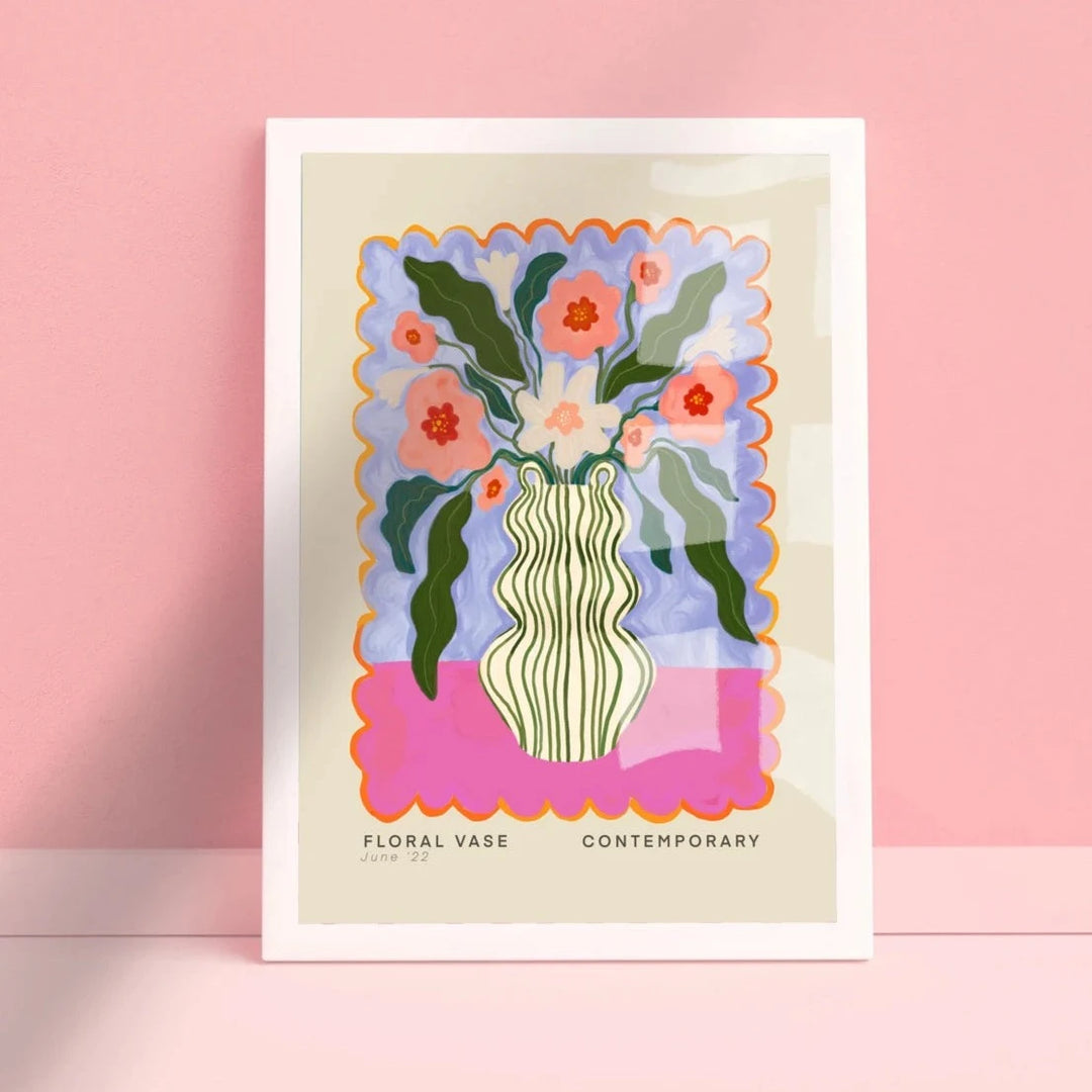 Floral Vase Art Print A3