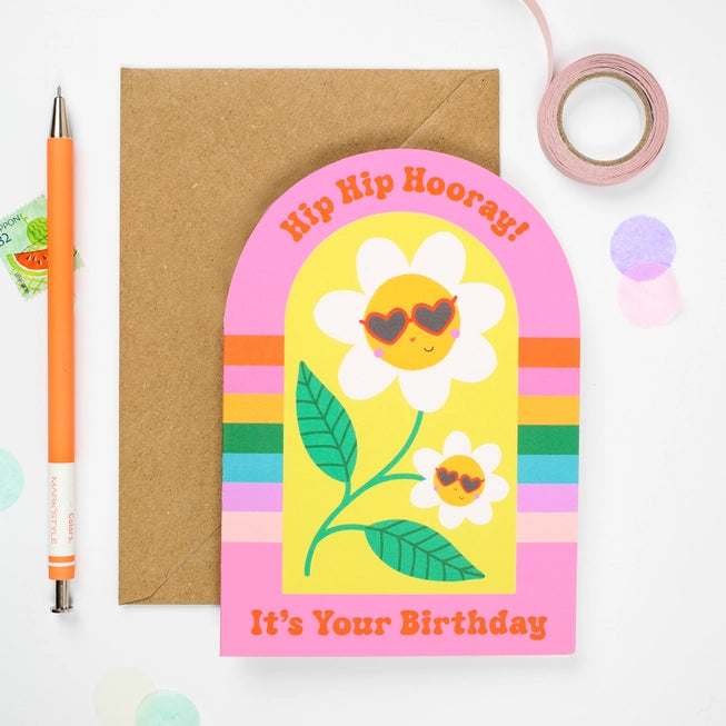 Flower Power Birthday Card