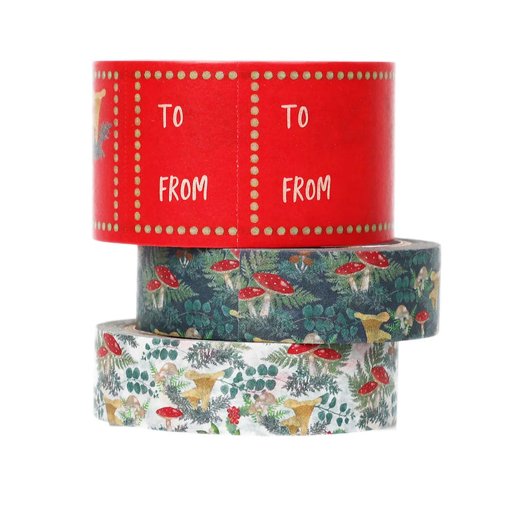 Forest Christmas Paper Tape - 3 Pack