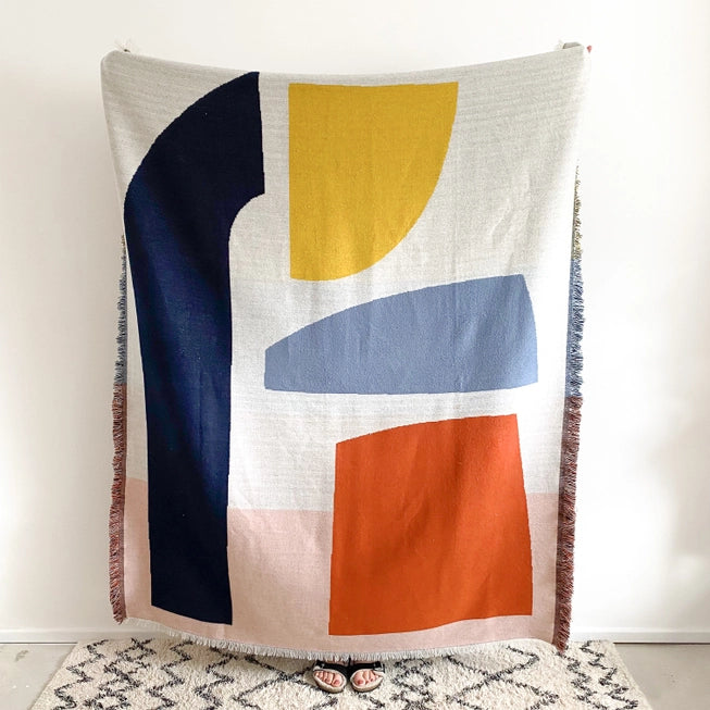 Merino Wool Form Throw Blanket