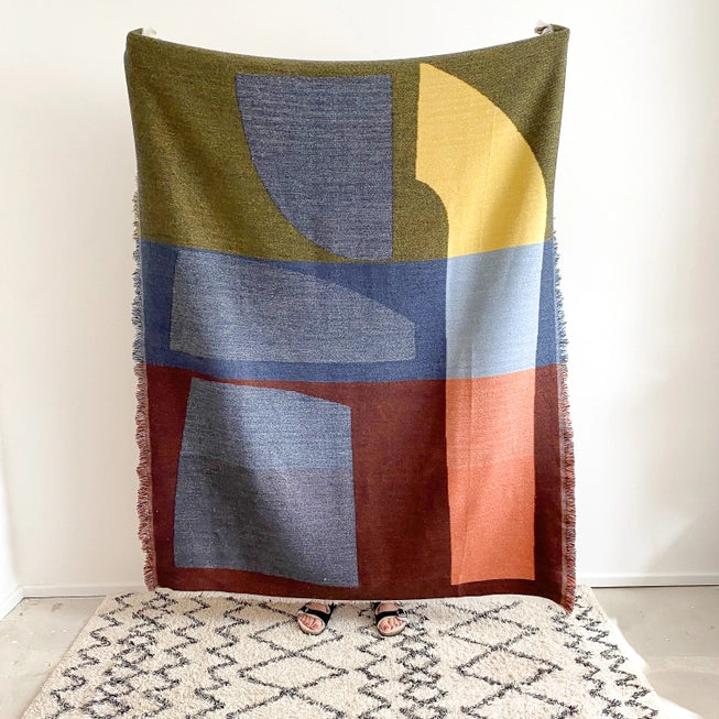 Merino Wool Form Throw Blanket
