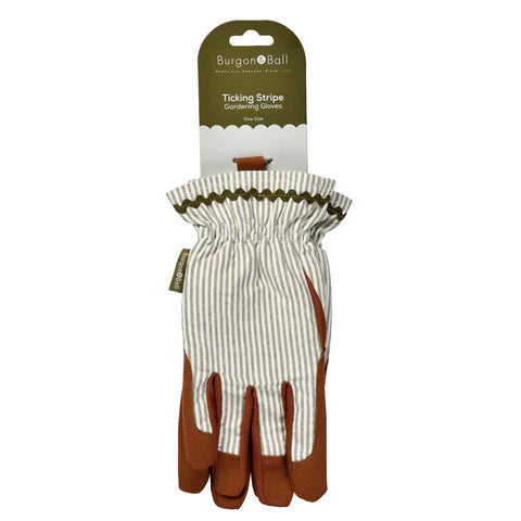 Olive Stripe Garden Gloves