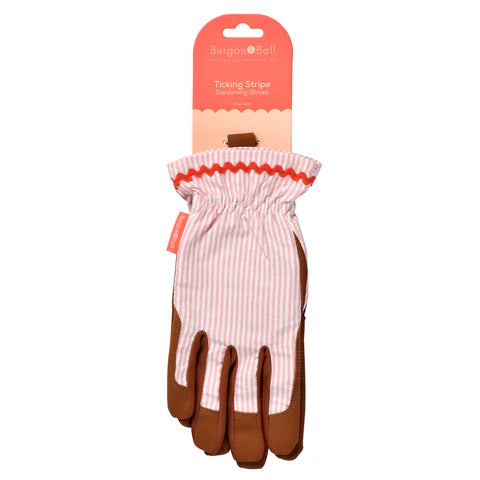 Blush Stripe Garden Gloves