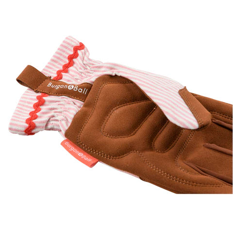 Blush Stripe Garden Gloves
