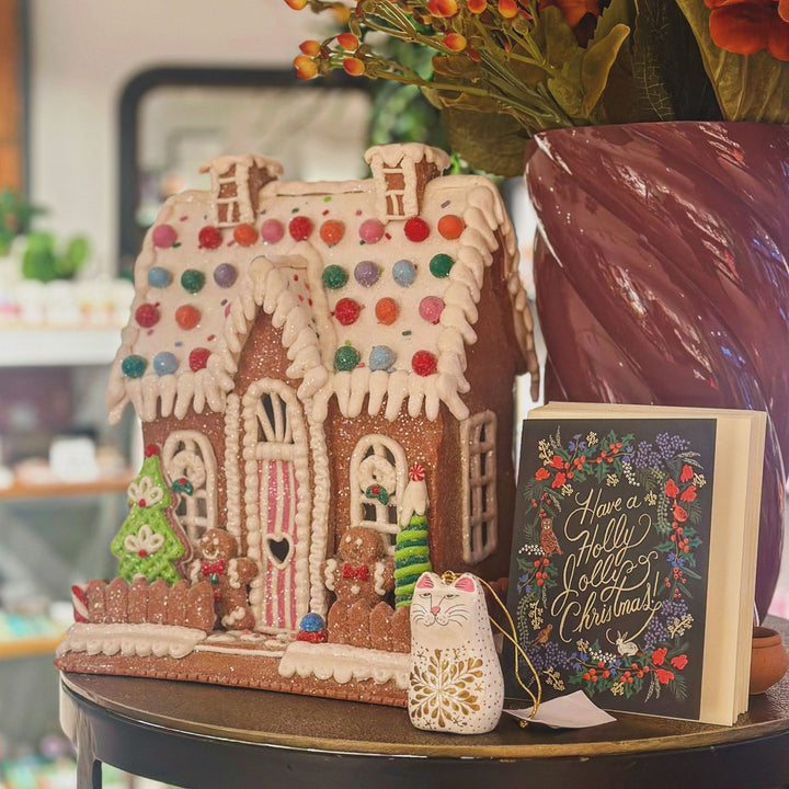 Iced LED Gingerbread & Sweets House