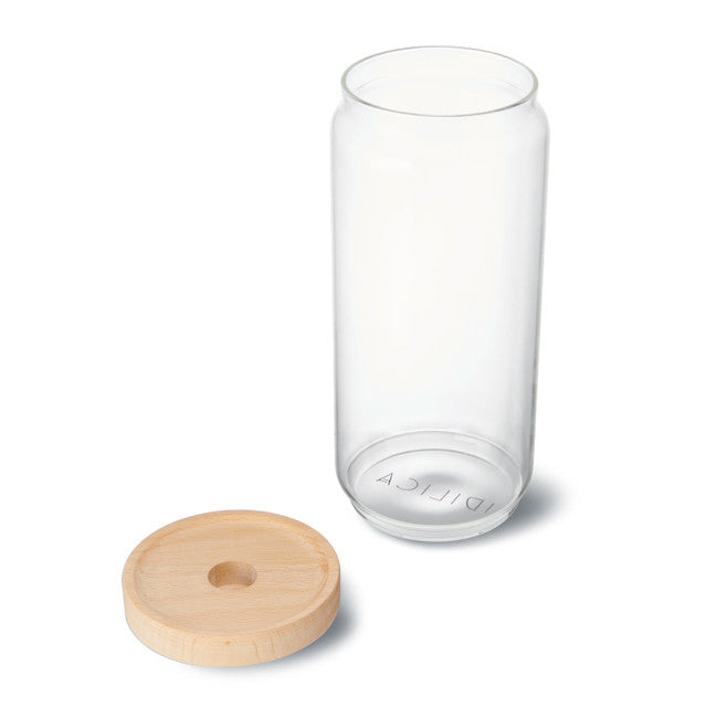 Glass Storage Jar with Beechwood Lid 1000ml