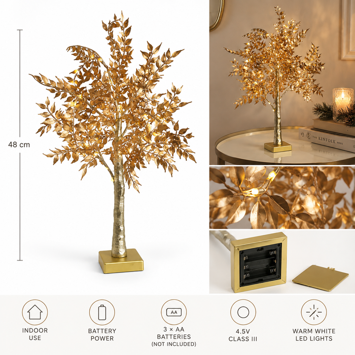 Gold Light Up Festive Tree