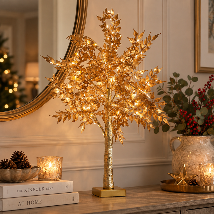 Gold Light Up Festive Tree