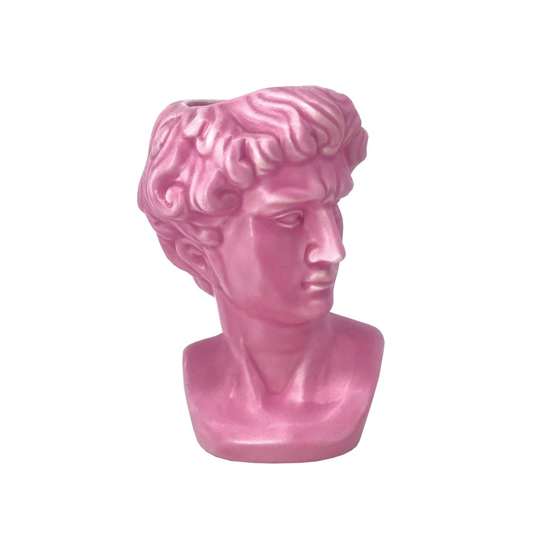 Pink Greek Head Vase