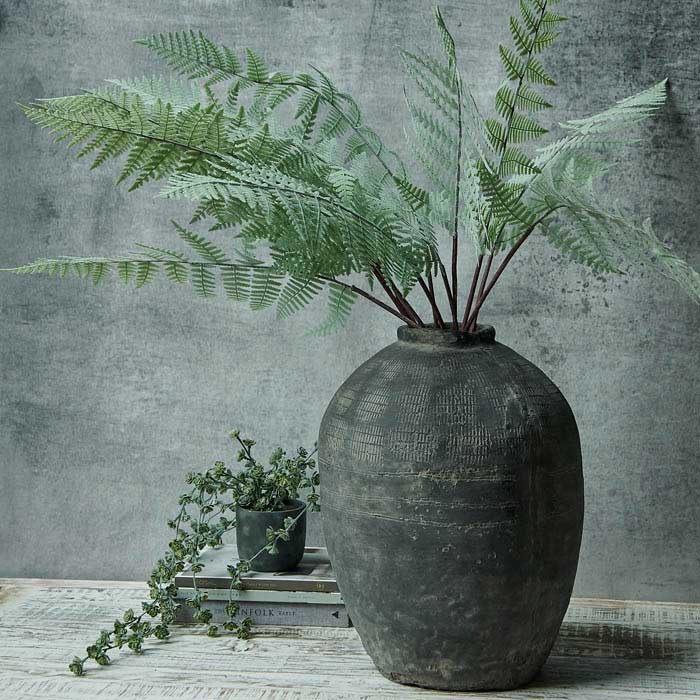 Faux Green Fern Stem