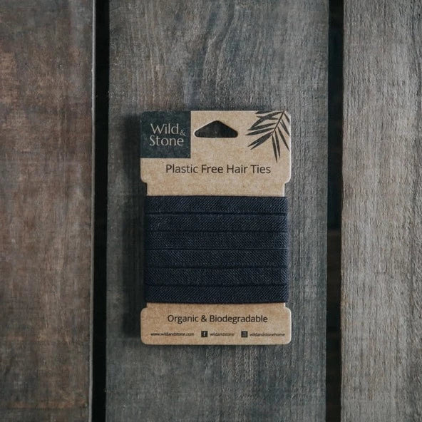 Black Plastic Free Hair Ties