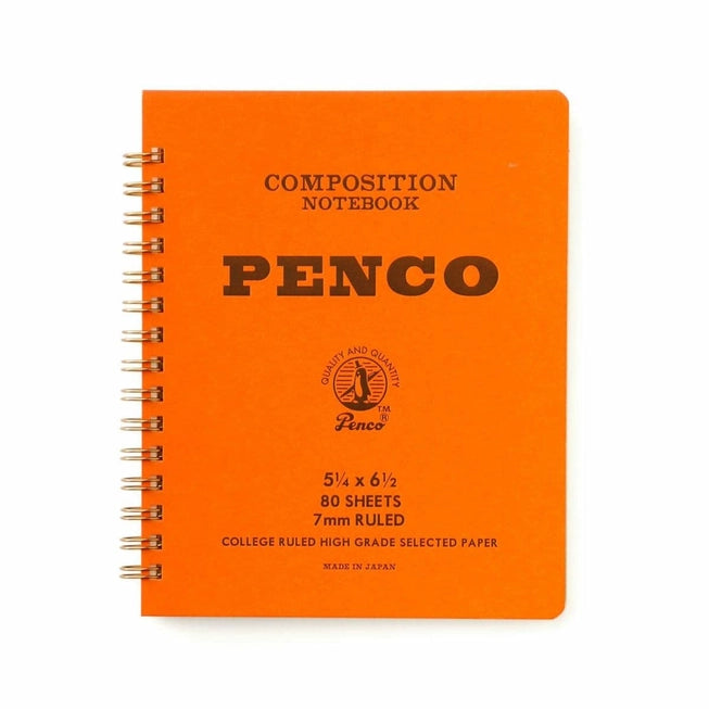 Hightide Penco Coil Notebook in Orange